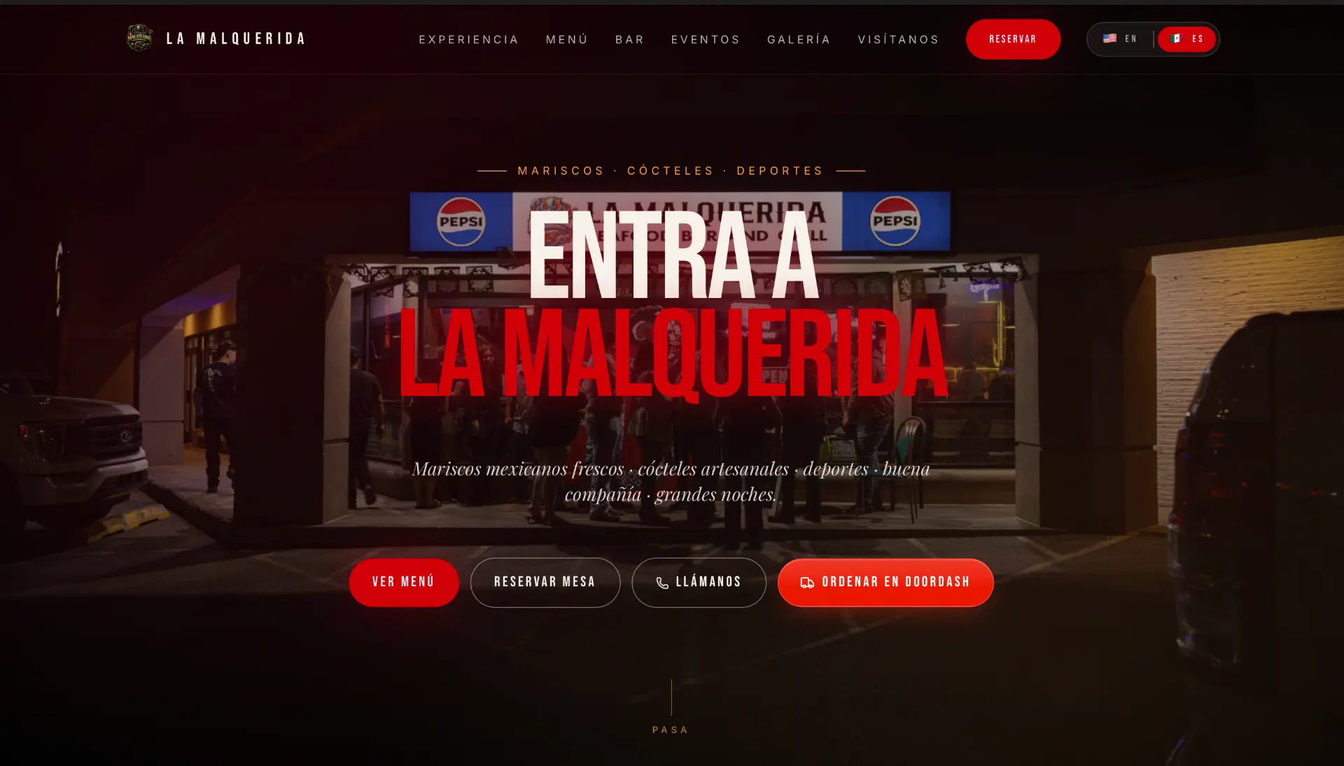 La Malquerida homepage in Spanish